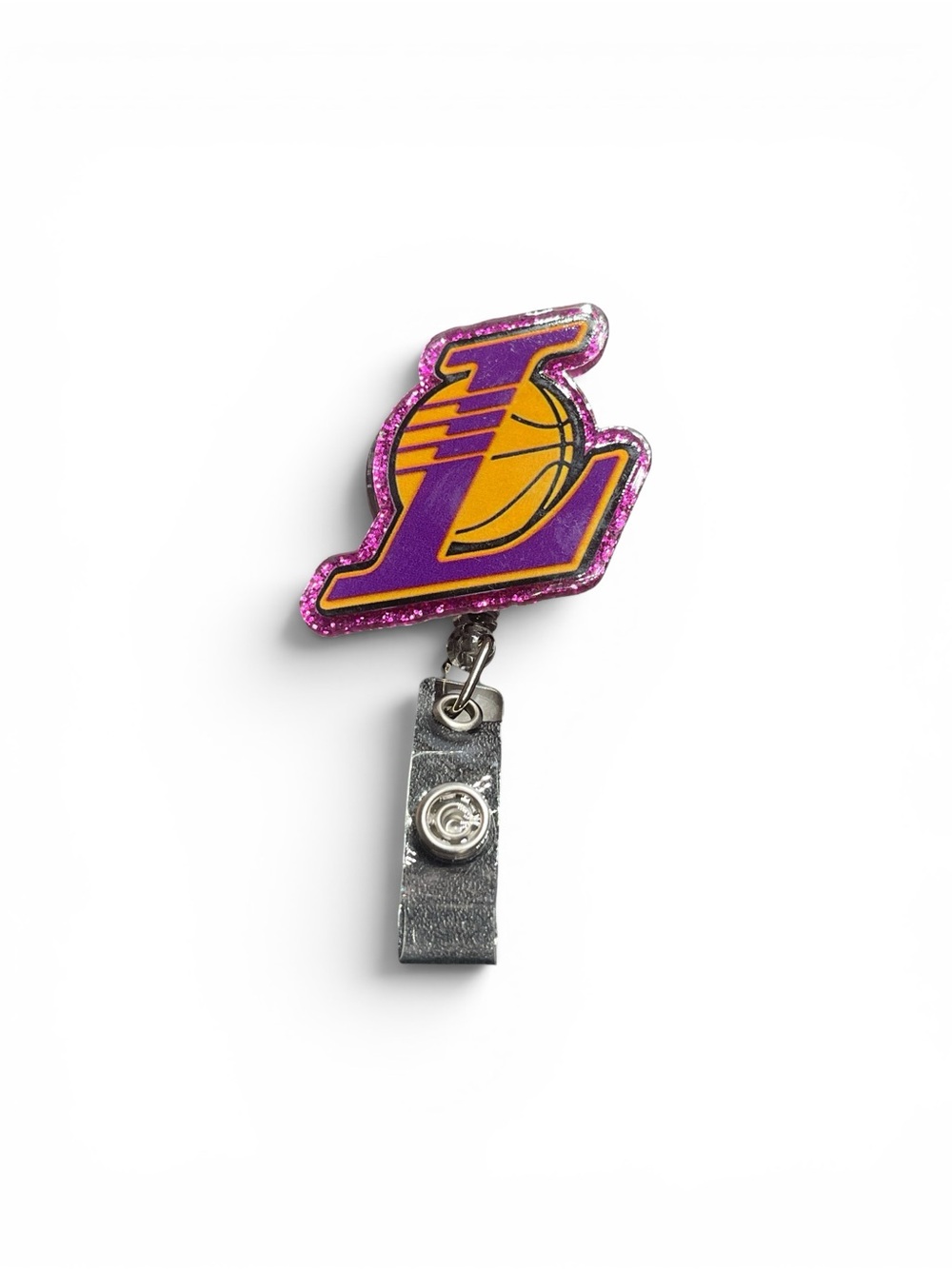 Los Angeles Lakers Glitter Badge Reel - Purple & Gold